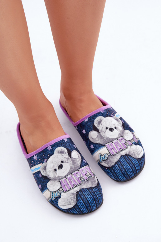Women's Home Slippers Penguins Inblu EC-81-004 Navy blue Women's Home Slippers Penguins Inblu EC-81-004 Navy blue