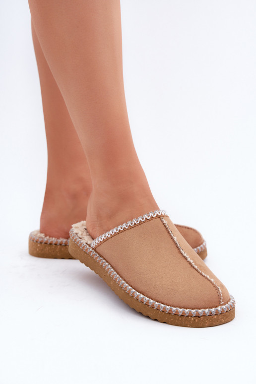 Comfortable home footwear slippers with embroidery women's Inblu FX000021 Camel Comfortable home footwear slippers with embroidery women's Inblu FX000021 Camel