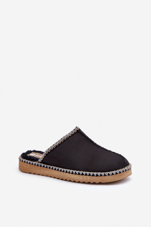 Home Footwear Slippers With Embroidery Women's Inblu Black EY000028 Home Footwear Slippers With Embroidery Women's Inblu Black EY000028