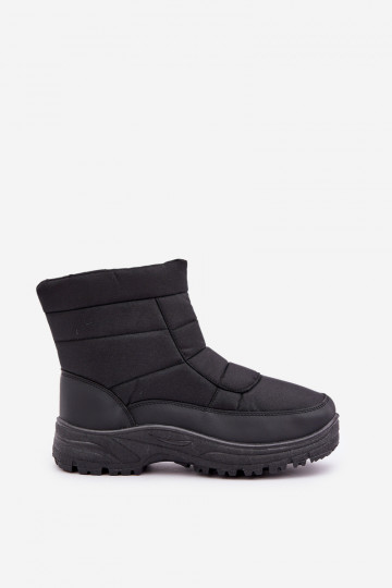 Men's Snow Boots With Zip Insulated With Fur Black Linnora 2