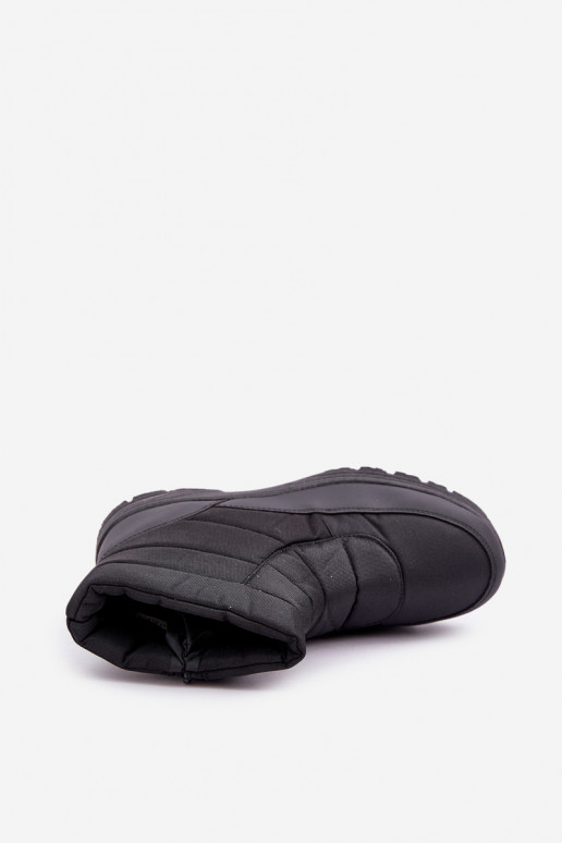 Men's Snow Boots With Zip Insulated With Fur Black Linnora Men's Snow Boots With Zip Insulated With Fur Black Linnora