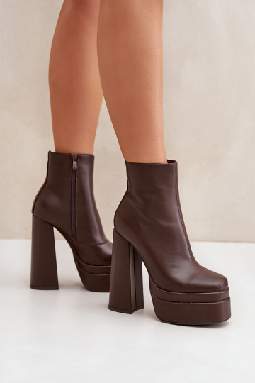 Boots On Massive Platform And Heel Insulated Chocolate Selahra 2