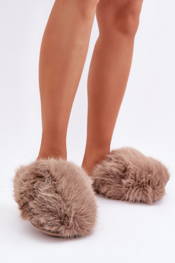 Women's Fur Slippers Dark Beige Wladisa 2