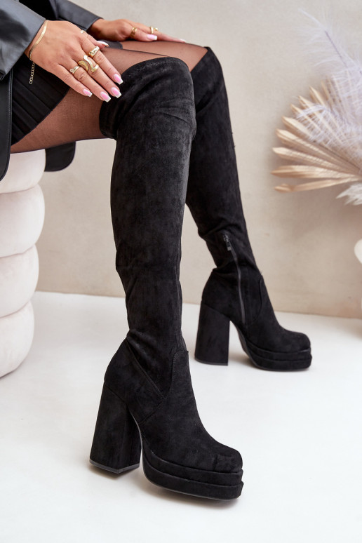 Knee High Heeled And Platform Boots... Knee High Heeled And Platform Boots...