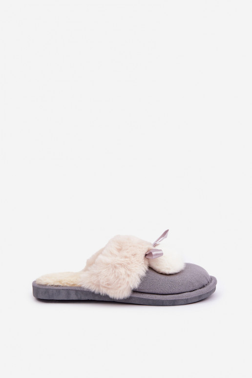 Women's Slippers With Fur Gray Nartani Women's Slippers With Fur Gray Nartani