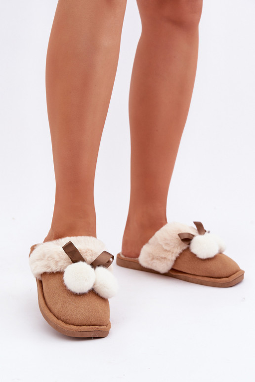 Women's Slippers With Fur Camel Nartani Women's Slippers With Fur Camel Nartani