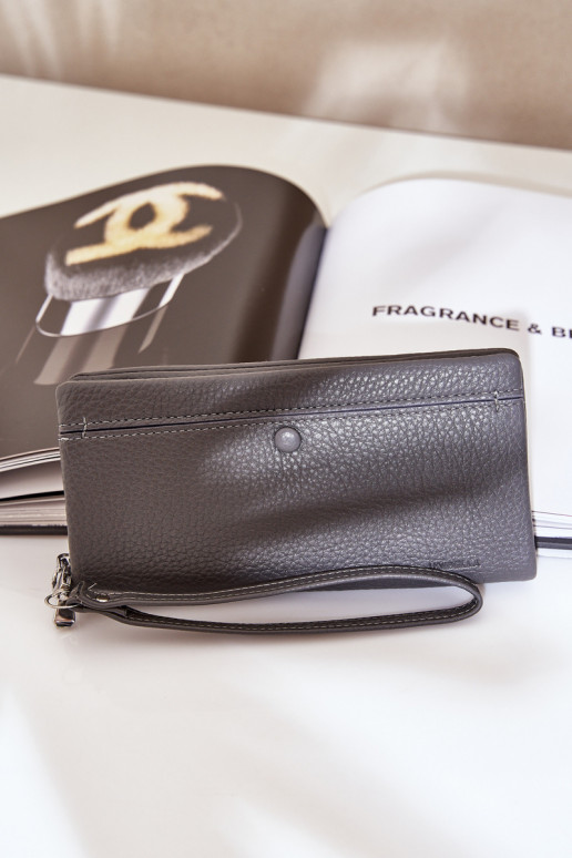 Women's Wallet With Embossing Eco Leather Gray Martiel Women's Wallet With Embossing Eco Leather Gray Martiel