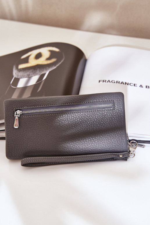 Women's Wallet With Embossing Eco Leather Gray Martiel Women's Wallet With Embossing Eco Leather Gray Martiel