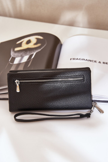 Large Women's Wallet With Embossing Eco Leather Black Martiel 2