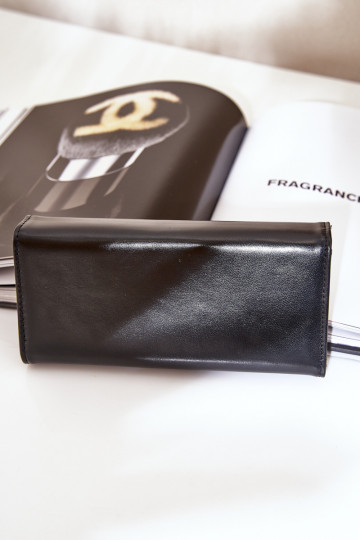 Eco Leather Smooth Women's Wallet Black Erolia 2