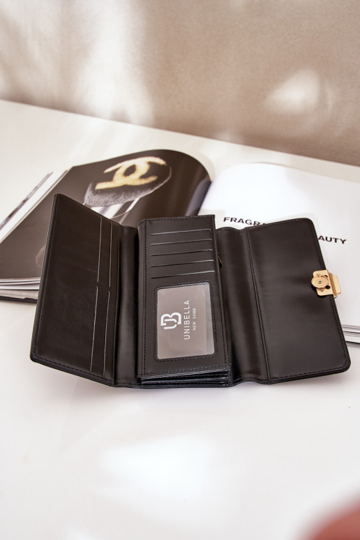 Eco Leather Smooth Women's Wallet Black Erolia