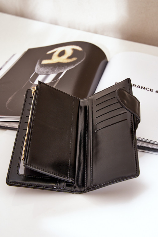 Women's Wallet Made Of Eco Leather Black Kalinessa