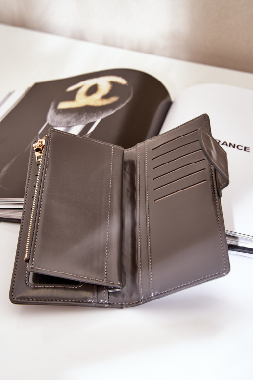 Women's Wallet Made Of Eco Leather Gray Kalinessa