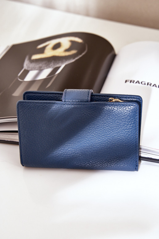 Ladies Wallet Made Of Eco Leather Dark Blue Isamille