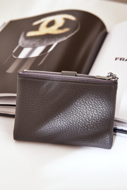 Eco Leather Women's Wallet Dark Gray Bronica
