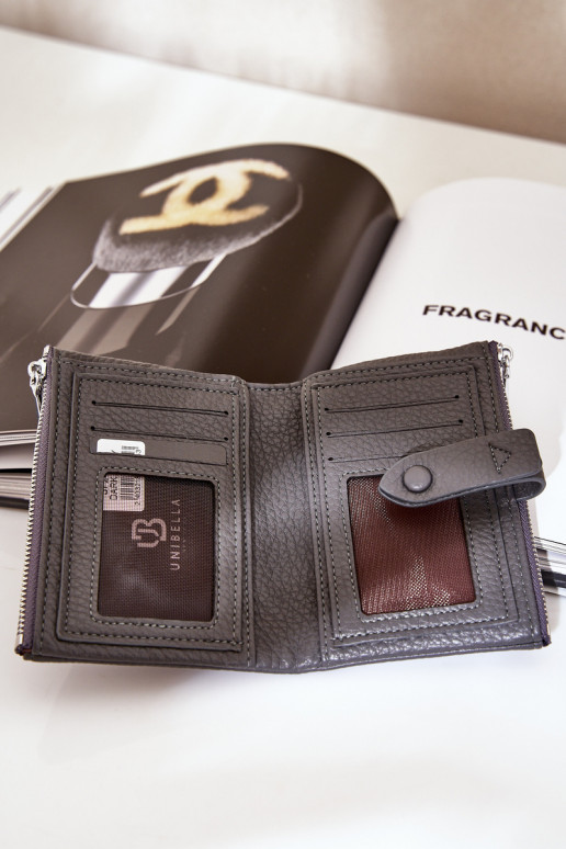 Eco Leather Women's Wallet Dark Gray Bronica