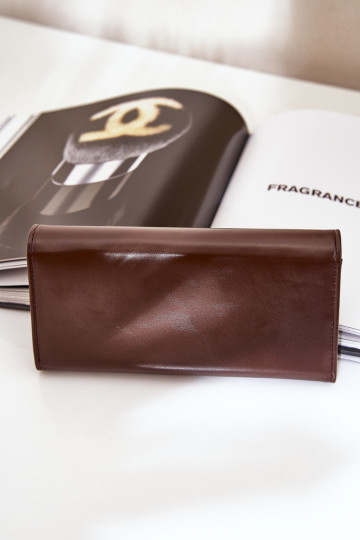 Eco Leather Smooth Women's Wallet Chocolate Erolia 2