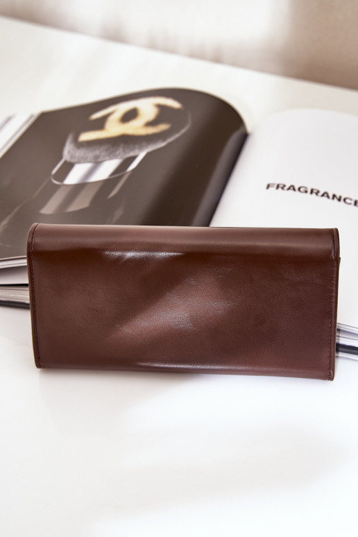 Eco Leather Smooth Women's Wallet Chocolate Erolia