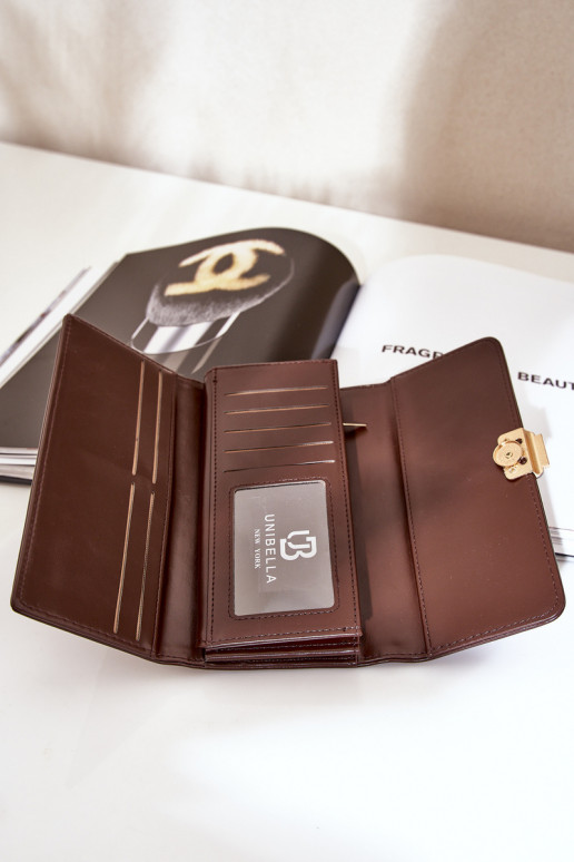 Eco Leather Smooth Women's Wallet Chocolate Erolia