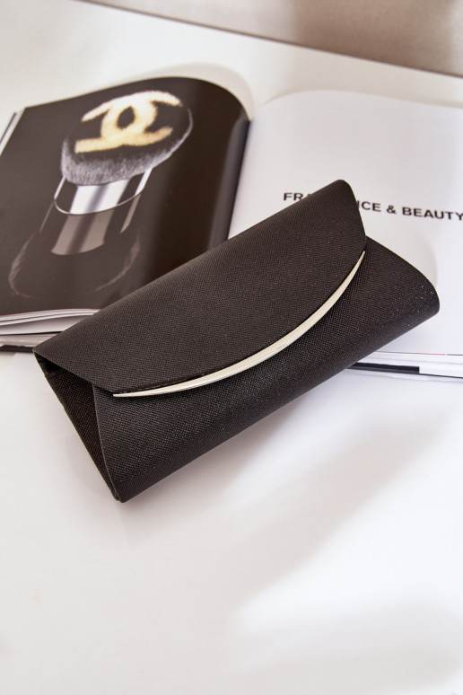 Shiny Evening Clutch Bag Black Sastorea Shiny Evening Clutch Bag Black Sastorea