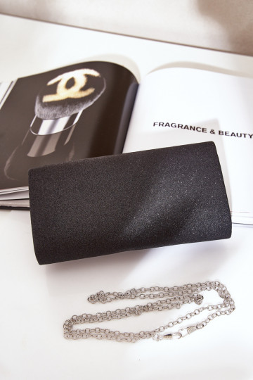Elegant Clutch Bag With Glitter Black Remiala 2