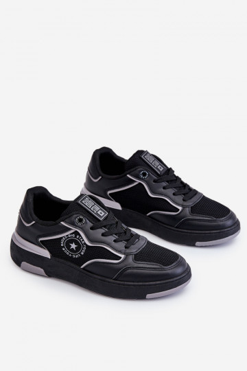 Damskie Sportowe Buty Big Star LL274443 Czarno-Szare 2