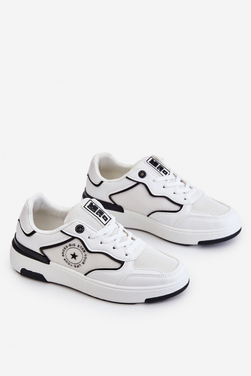 Damskie Sportowe Buty Big Star LL274440 Biało-Czarne Damskie Sportowe Buty Big Star LL274440 Biało-Czarne