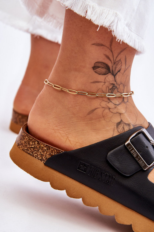 Klasyczne Damskie Klapki Big Star LL274477 Czarne