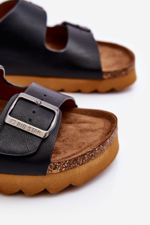 Klasyczne Damskie Klapki Big Star LL274477 Czarne