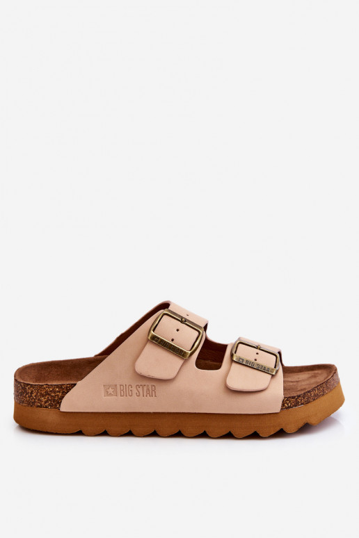 Classic Women's Big Star Slippers LL274478 Beige Classic Women's Big Star Slippers LL274478 Beige