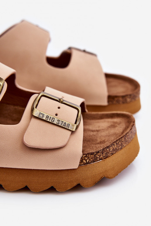 Classic Women's Big Star Slippers LL274478 Beige Classic Women's Big Star Slippers LL274478 Beige