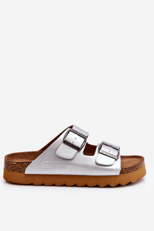 Classic Women's Big Star Slippers LL274476 Silver Classic Women's Big Star Slippers LL274476 Silver