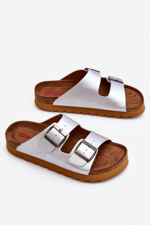 Classic Women's Big Star Slippers LL274476 Silver Classic Women's Big Star Slippers LL274476 Silver