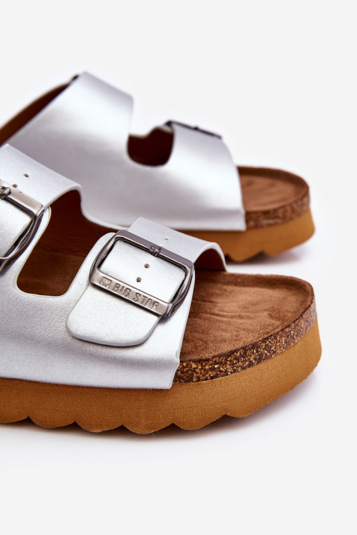 Classic Women's Big Star Slippers LL274476 Silver Classic Women's Big Star Slippers LL274476 Silver