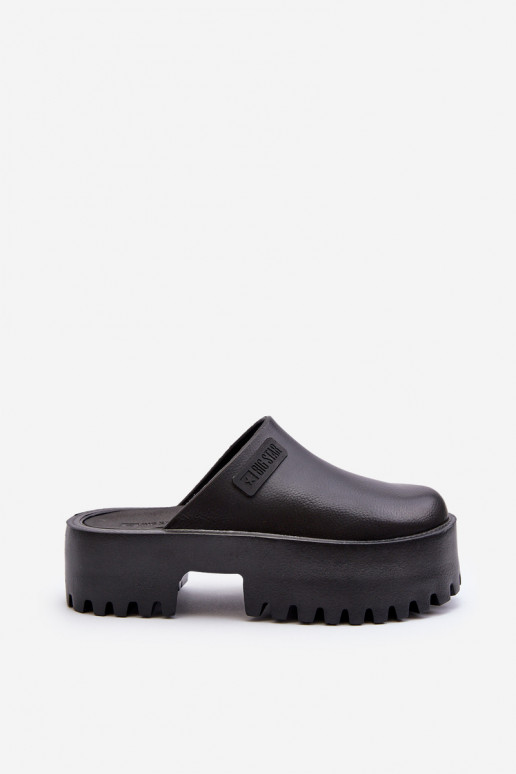 Women's Slides with Chunky Sole Big Star NN274014 Black Women's Slides with Chunky Sole Big Star NN274014 Black
