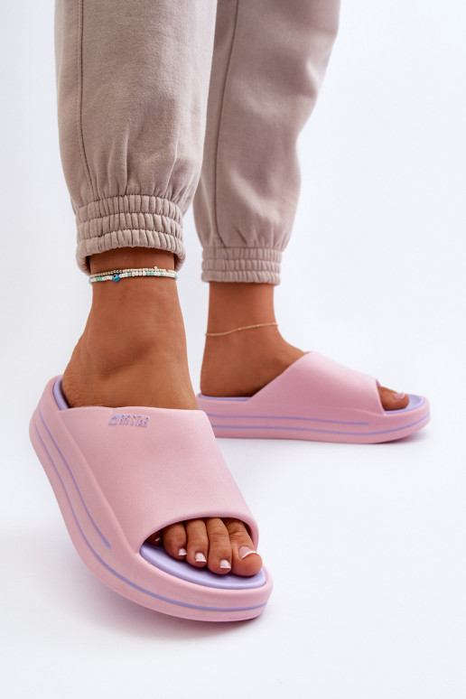 Women's Fashionable Big Star Slippers LL274A157 Light pink Women's Fashionable Big Star Slippers LL274A157 Light pink