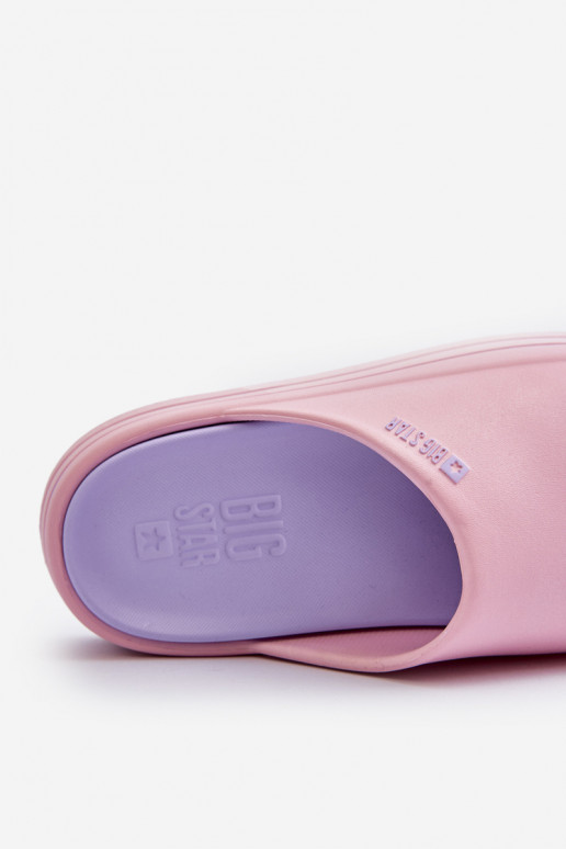 Klapki Damskie Na Platformie Big Star NN274A035 Różowe