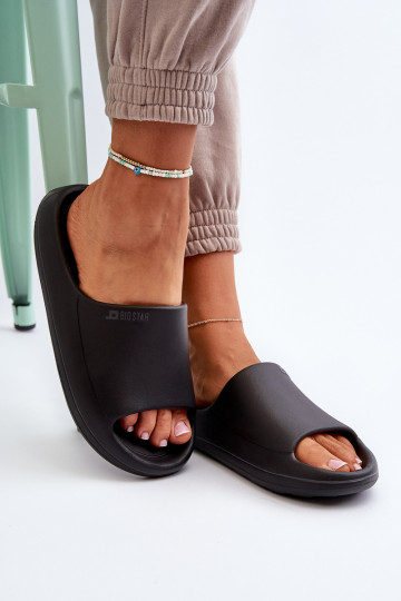 Lekkie Klapki Damskie Big Star NN274A042 Czarne 2