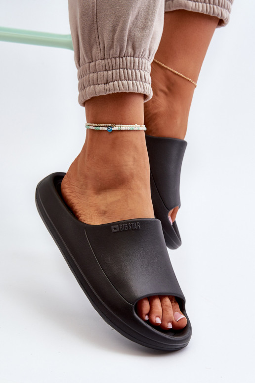 Lekkie Klapki Damskie Big Star NN274A042 Czarne