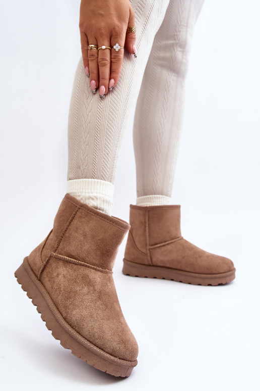 Warm snow boots with fur inside khaki... Warm snow boots with fur inside khaki...