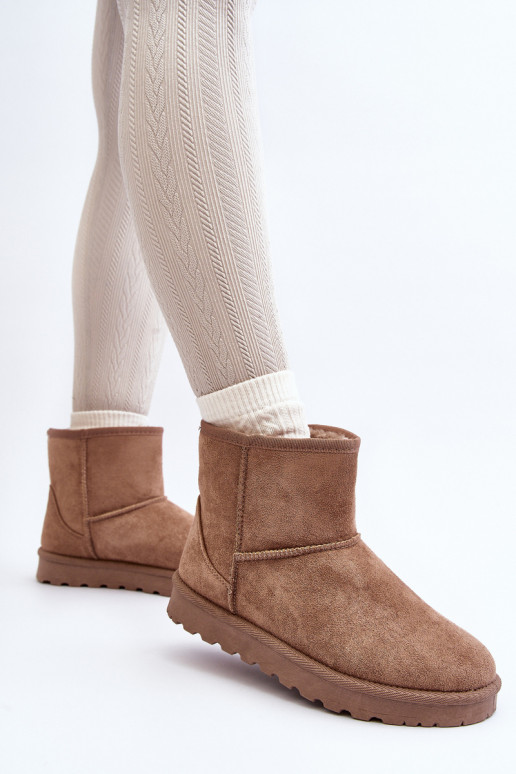 Warm snow boots with fur inside khaki... Warm snow boots with fur inside khaki...