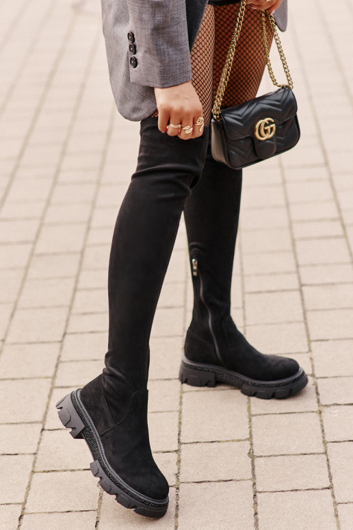 Women's Over the Knee Eco Suede Boots... Women's Over the Knee Eco Suede Boots...