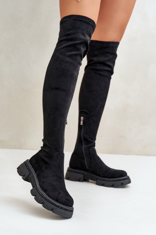 Women's Over the Knee Eco Suede Boots... Women's Over the Knee Eco Suede Boots...