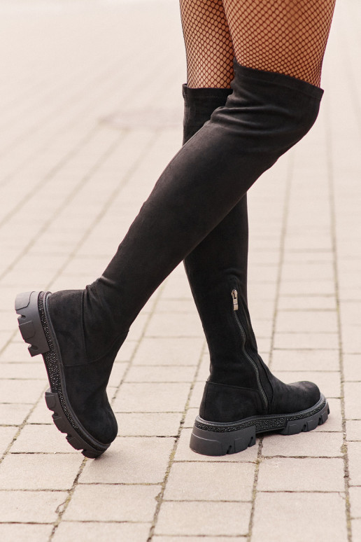 Women's Over the Knee Eco Suede Boots... Women's Over the Knee Eco Suede Boots...