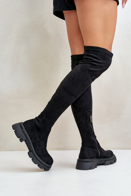 Women's Over the Knee Eco Suede Boots... Women's Over the Knee Eco Suede Boots...
