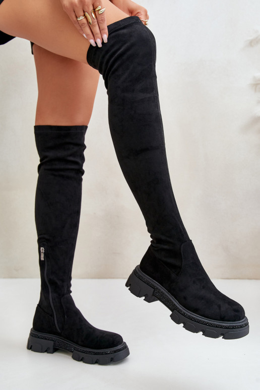 Women's Over the Knee Eco Suede Boots... Women's Over the Knee Eco Suede Boots...