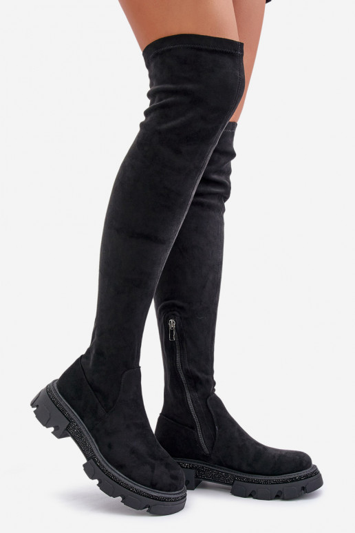 Women's Over the Knee Eco Suede Boots... Women's Over the Knee Eco Suede Boots...