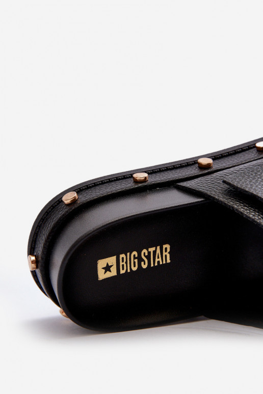 Klapki Damskie Na Platformie Big Star NN27402 Czarne