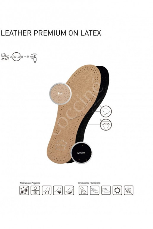 Coccine Children's Leather Insoles On Latex For Cutting 19-35