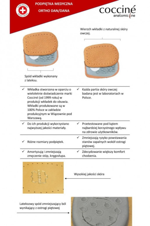 COCCINE ORTHO DAN   Ostrogi Piętoe COCCINE ORTHO DAN   Ostrogi Piętoe